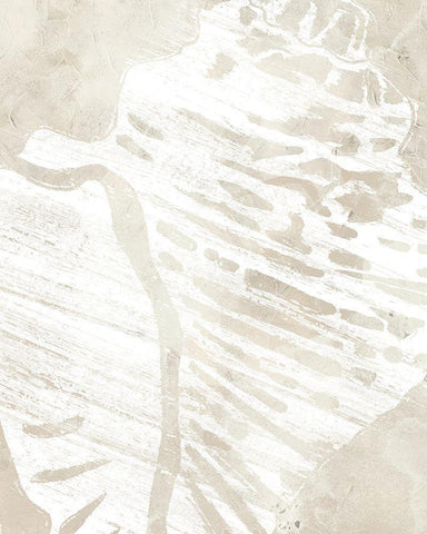 Linen Tropical Silhouette III White Modern Wood Framed Art Print with Double Matting by Vess, June Erica