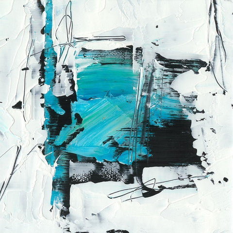 Kinetic Form I White Modern Wood Framed Art Print with Double Matting by Harper, Ethan