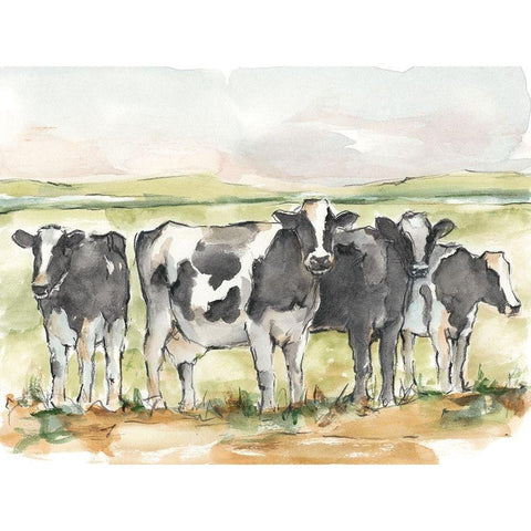 Field Days I White Modern Wood Framed Art Print by Harper, Ethan