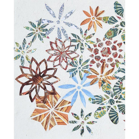 Kaleidoscope Cut Outs I White Modern Wood Framed Art Print by Avondet, Natalie