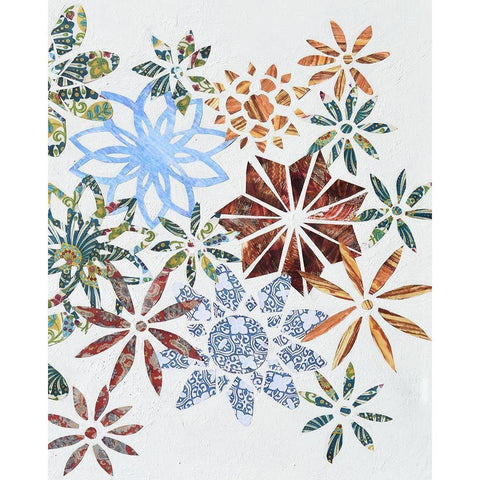Kaleidoscope Cut Outs II Black Modern Wood Framed Art Print by Avondet, Natalie