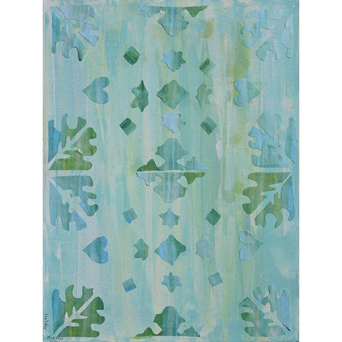 Teal Morocco I Gold Ornate Wood Framed Art Print with Double Matting by Avondet, Natalie