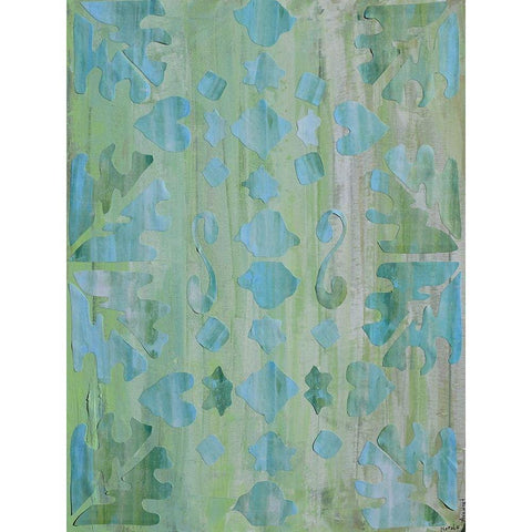 Teal Morocco II White Modern Wood Framed Art Print by Avondet, Natalie