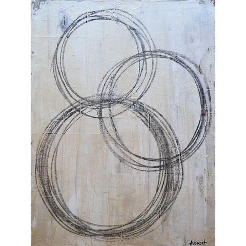 Circular I White Modern Wood Framed Art Print by Avondet, Natalie