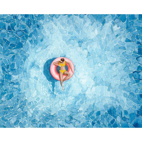 Floating I Black Modern Wood Framed Art Print by Popp, Grace