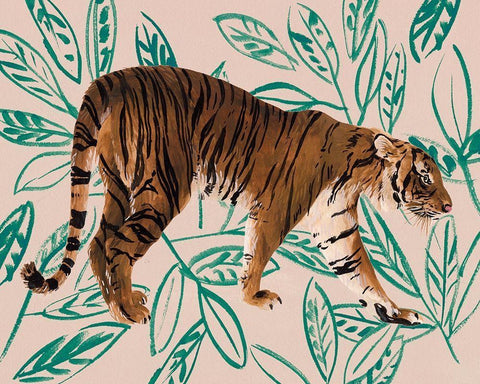 Tigre de Siberie I Black Ornate Wood Framed Art Print with Double Matting by Wang, Melissa