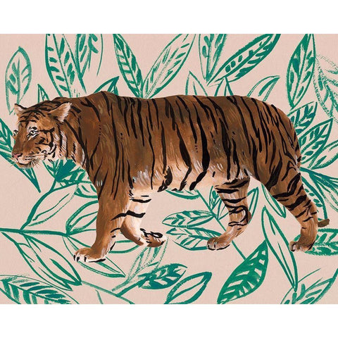 Tigre de Siberie II Black Modern Wood Framed Art Print by Wang, Melissa