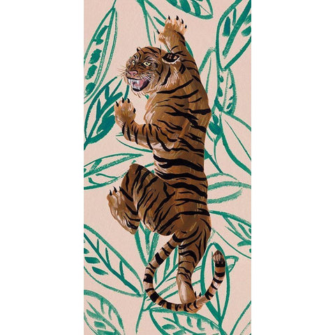 Tigre de Siberie IV White Modern Wood Framed Art Print by Wang, Melissa