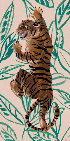 Tigre de Siberie IV Black Ornate Wood Framed Art Print with Double Matting by Wang, Melissa