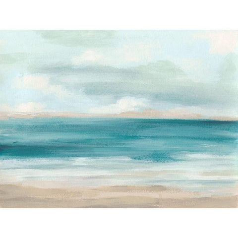 Sand and Sky I Black Modern Wood Framed Art Print with Double Matting by Vess, June Erica