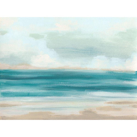 Sand and Sky II White Modern Wood Framed Art Print by Vess, June Erica