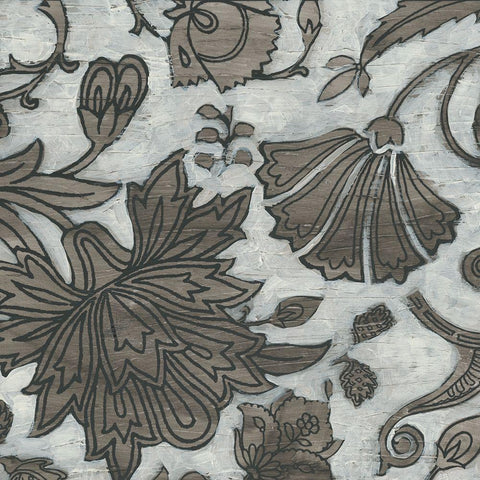 Barnwood Chintz III Gold Ornate Wood Framed Art Print with Double Matting by Vess, June Erica
