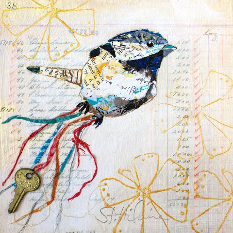 Happy Bird III White Modern Wood Framed Art Print by St. Hilaire, Elizabeth