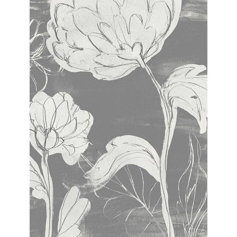 Grayscale Garden II Black Modern Wood Framed Art Print by Vess, June Erica