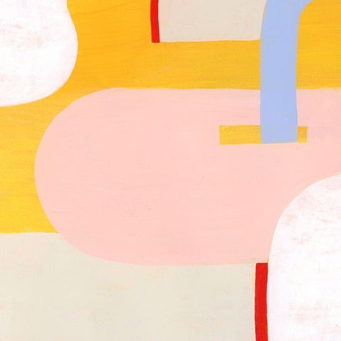 Getting Along II White Modern Wood Framed Art Print with Double Matting by Popp, Grace