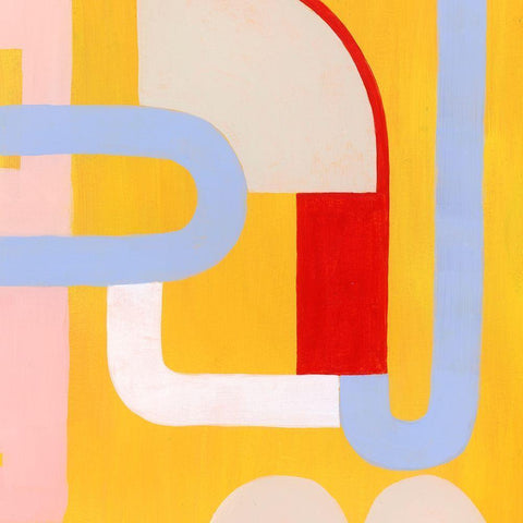 Getting Along III White Modern Wood Framed Art Print by Popp, Grace