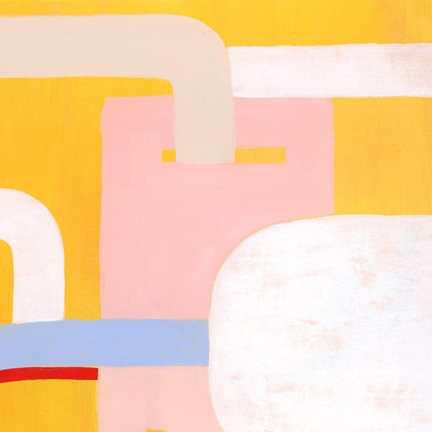 Getting Along IV White Modern Wood Framed Art Print by Popp, Grace