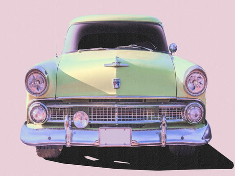Vintage Ride VI White Modern Wood Framed Art Print with Double Matting by Brown, Thomas