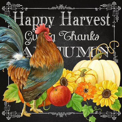 Harvest Greetings III White Modern Wood Framed Art Print with Double Matting by Maday, Jane