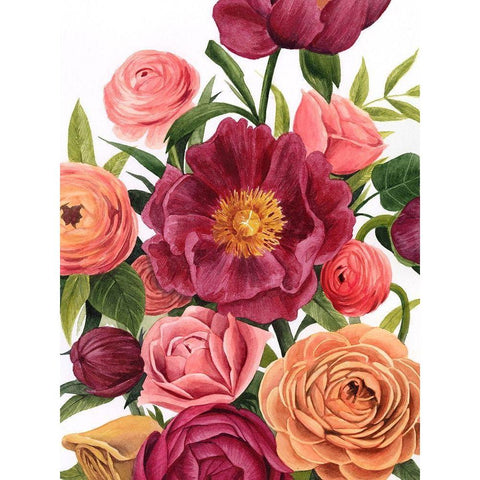 Balmy Blooms II Black Modern Wood Framed Art Print by Popp, Grace