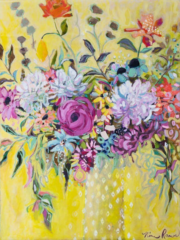 Blooming in Sunshine III Black Ornate Wood Framed Art Print with Double Matting by Ramos, Nina