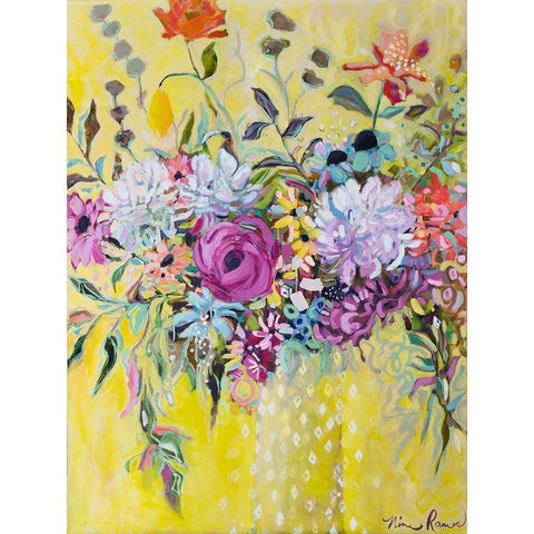 Blooming in Sunshine III Gold Ornate Wood Framed Art Print with Double Matting by Ramos, Nina