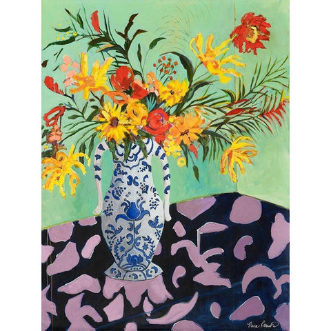 Blooming in Sunshine IV Black Modern Wood Framed Art Print by Ramos, Nina