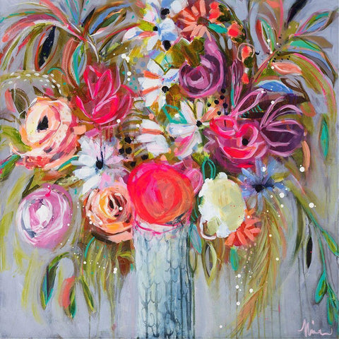 Blooming in Sunshine V Black Modern Wood Framed Art Print by Ramos, Nina