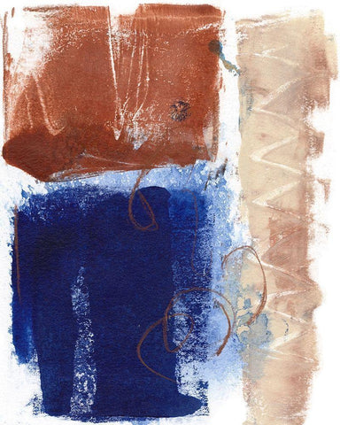 Living Colors I White Modern Wood Framed Art Print with Double Matting by Combs, Joyce