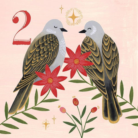 Twelve Days II Black Ornate Wood Framed Art Print with Double Matting by Popp, Grace