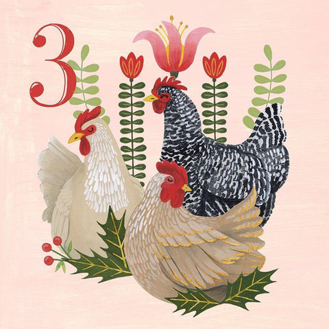 Twelve Days III Black Ornate Wood Framed Art Print with Double Matting by Popp, Grace