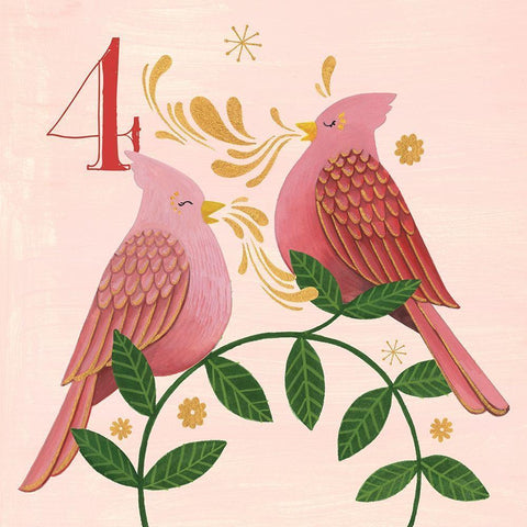 Twelve Days IV White Modern Wood Framed Art Print with Double Matting by Popp, Grace