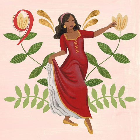 Twelve Days IX White Modern Wood Framed Art Print with Double Matting by Popp, Grace