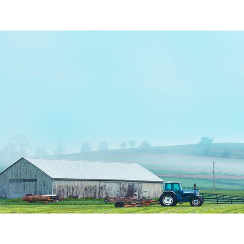 Barn Scene VII Black Modern Wood Framed Art Print with Double Matting by McLoughlin, James