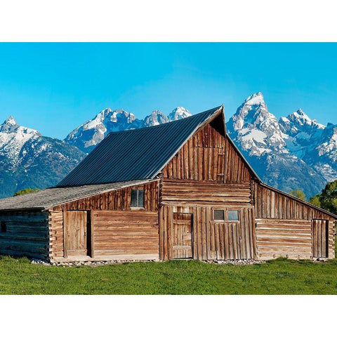 Barn Scene X Black Modern Wood Framed Art Print by McLoughlin, James