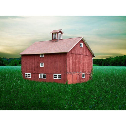 Barn Scene XII Gold Ornate Wood Framed Art Print with Double Matting by McLoughlin, James