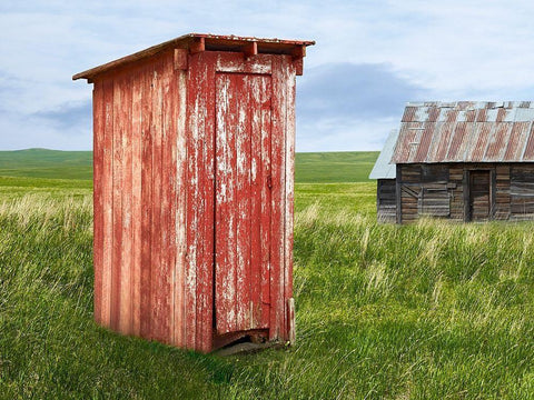 Barn Scene XIII Black Ornate Wood Framed Art Print with Double Matting by McLoughlin, James