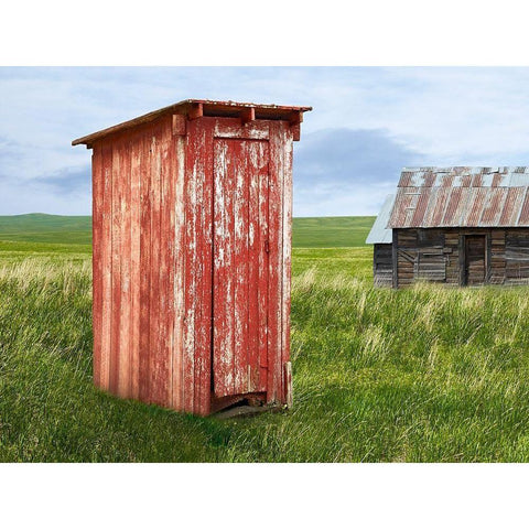 Barn Scene XIII Gold Ornate Wood Framed Art Print with Double Matting by McLoughlin, James