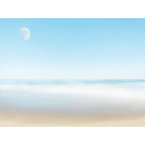Beachscape Photo VI White Modern Wood Framed Art Print by McLoughlin, James