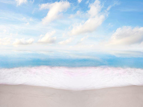 Beachscape Photo VII White Modern Wood Framed Art Print with Double Matting by McLoughlin, James