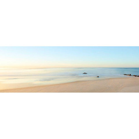 Beachscape Panorama II Gold Ornate Wood Framed Art Print with Double Matting by McLoughlin, James
