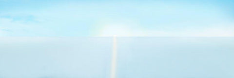 Beachscape Panorama IV White Modern Wood Framed Art Print with Double Matting by McLoughlin, James