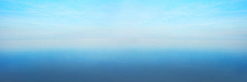 Beachscape Panorama V White Modern Wood Framed Art Print with Double Matting by McLoughlin, James