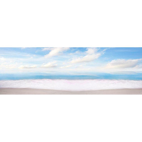 Beachscape Panorama XI Gold Ornate Wood Framed Art Print with Double Matting by McLoughlin, James