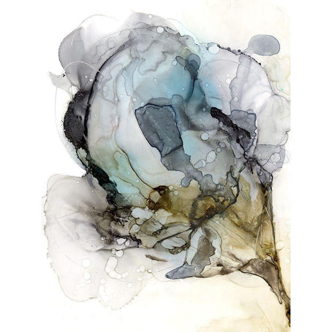 Blooming Neutrals I White Modern Wood Framed Art Print by Goldberger, Jennifer