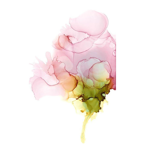 Blooming Pink II Black Modern Wood Framed Art Print with Double Matting by Goldberger, Jennifer