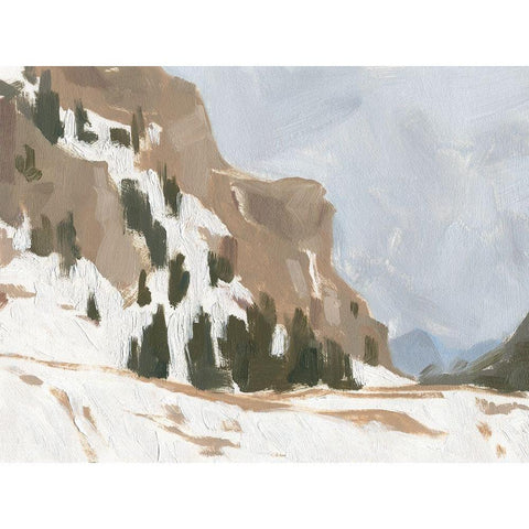 Snowy Rise I Black Modern Wood Framed Art Print by Green, Jacob