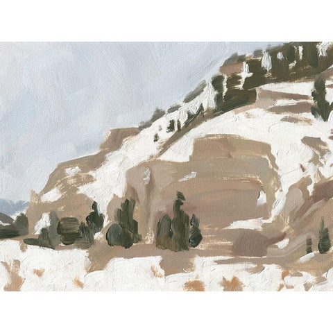 Snowy Rise II White Modern Wood Framed Art Print by Green, Jacob