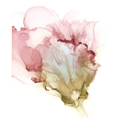 Flowering Pink I Black Modern Wood Framed Art Print by Goldberger, Jennifer