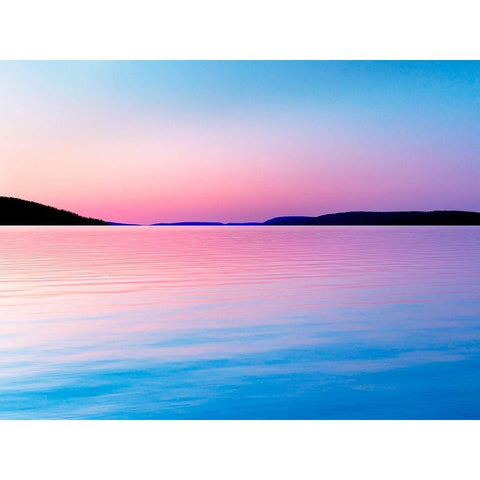 Lakescape III White Modern Wood Framed Art Print by McLoughlin, James